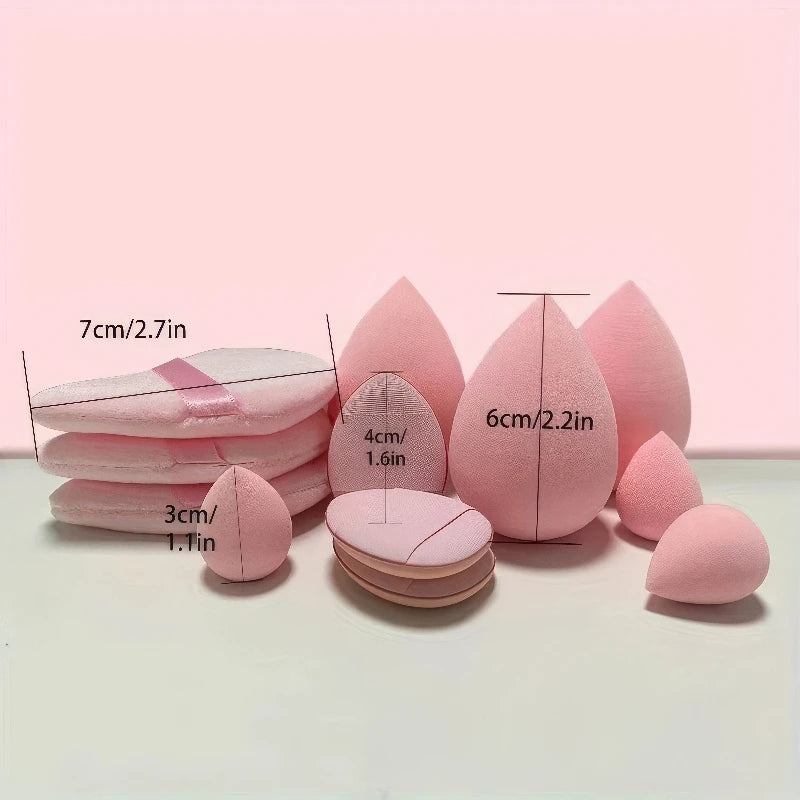 1 Set of Beauty Egg Set, Dark Purple, Triangular and Beauty Egg Sponge, Suitable for Concealer, Powder, Foundation Make-up
