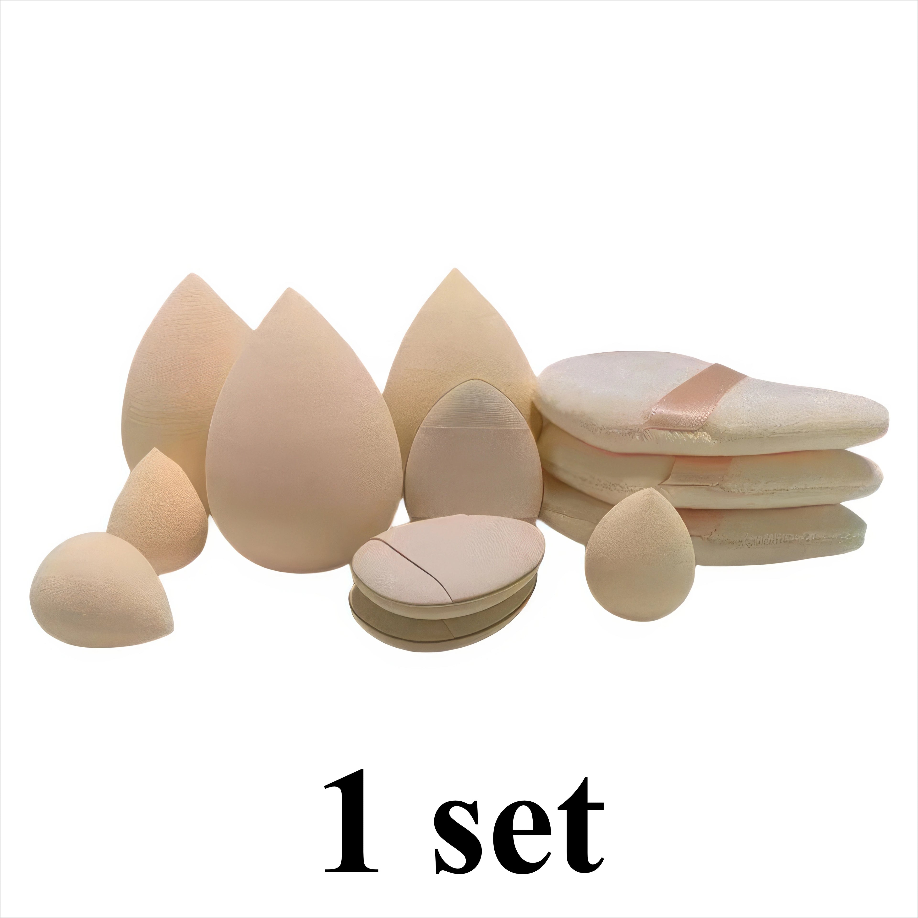 1 Set of Beauty Egg Suit Beige Color, Dry and Wet, No Powder, Suitable for Foundation Make-up and Concealer