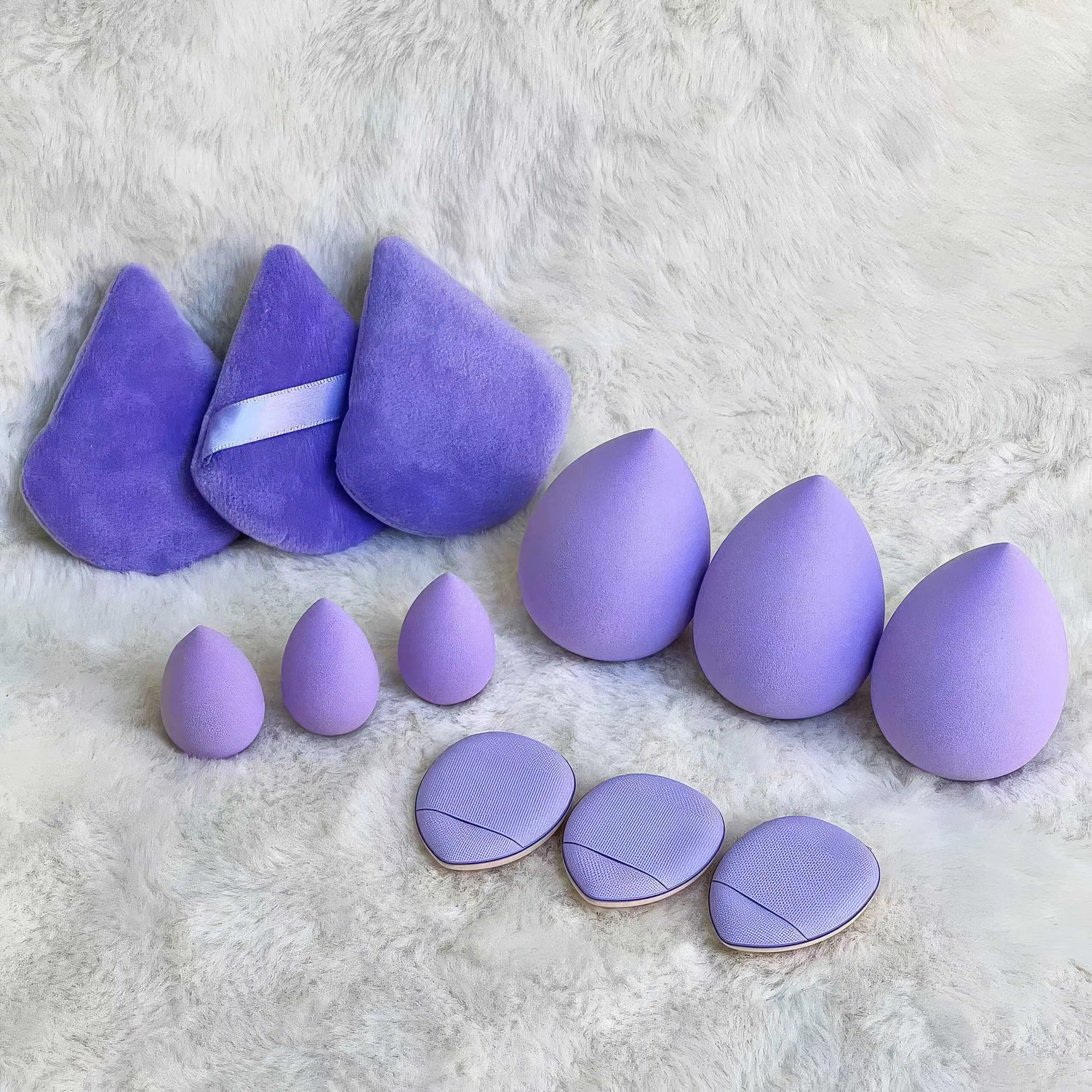 12-Piece Purple Makeup Sponge Set | Multipack of Latex-Free Beauty Blenders for Flawless Foundation