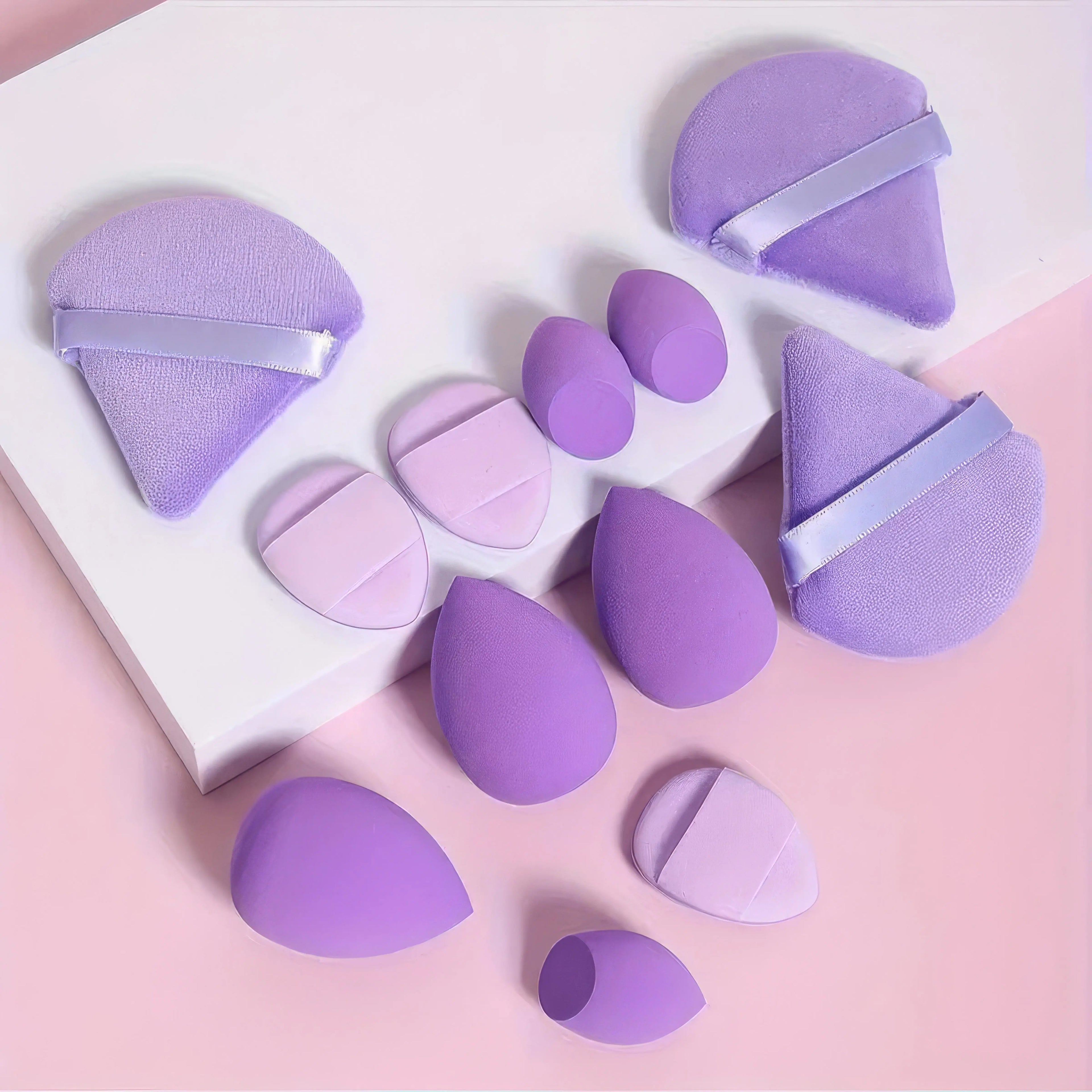 12-Piece Purple Makeup Sponge Set | Multipack of Latex-Free Beauty Blenders for Flawless Foundation