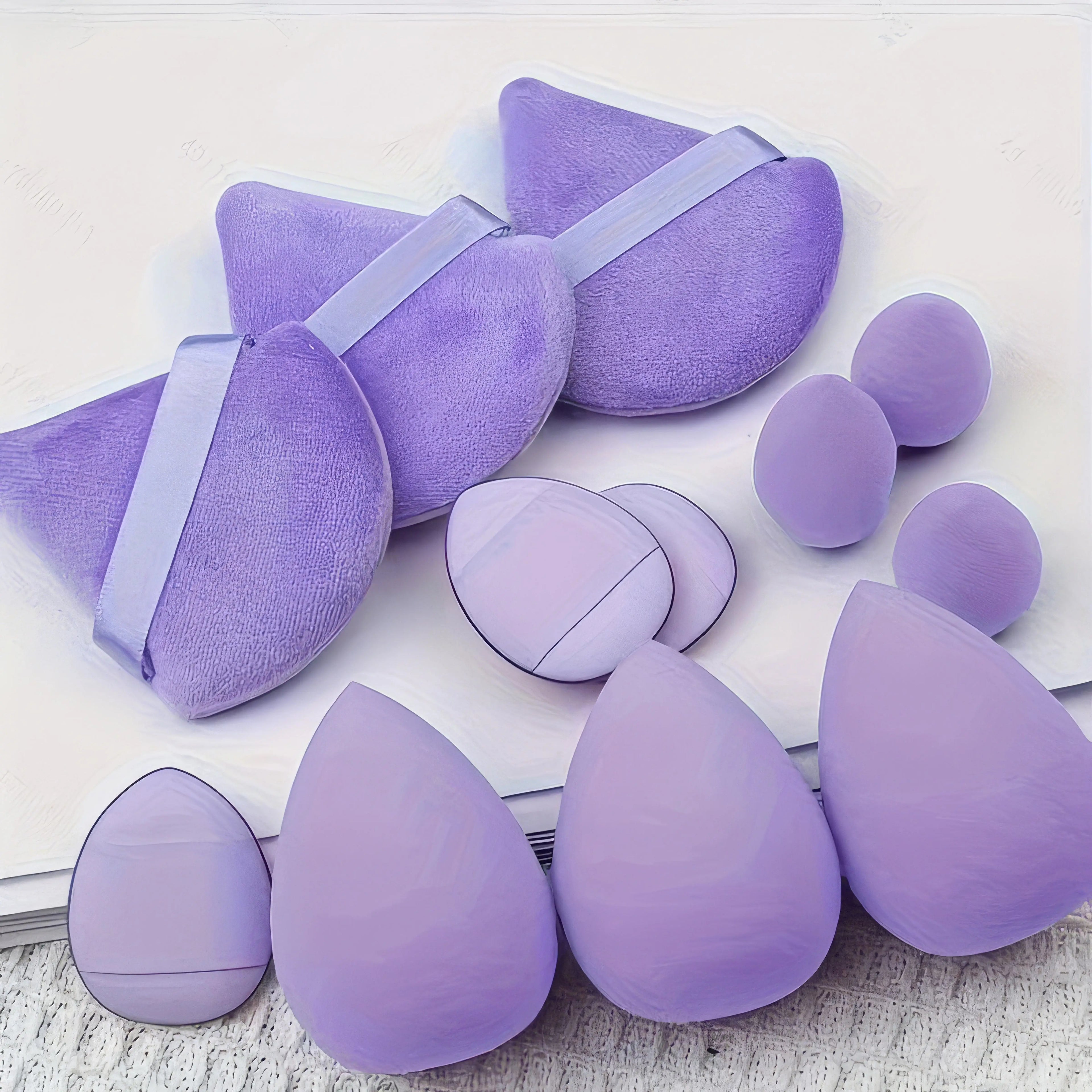 12-Piece Purple Makeup Sponge Set | Multipack of Latex-Free Beauty Blenders for Flawless Foundation
