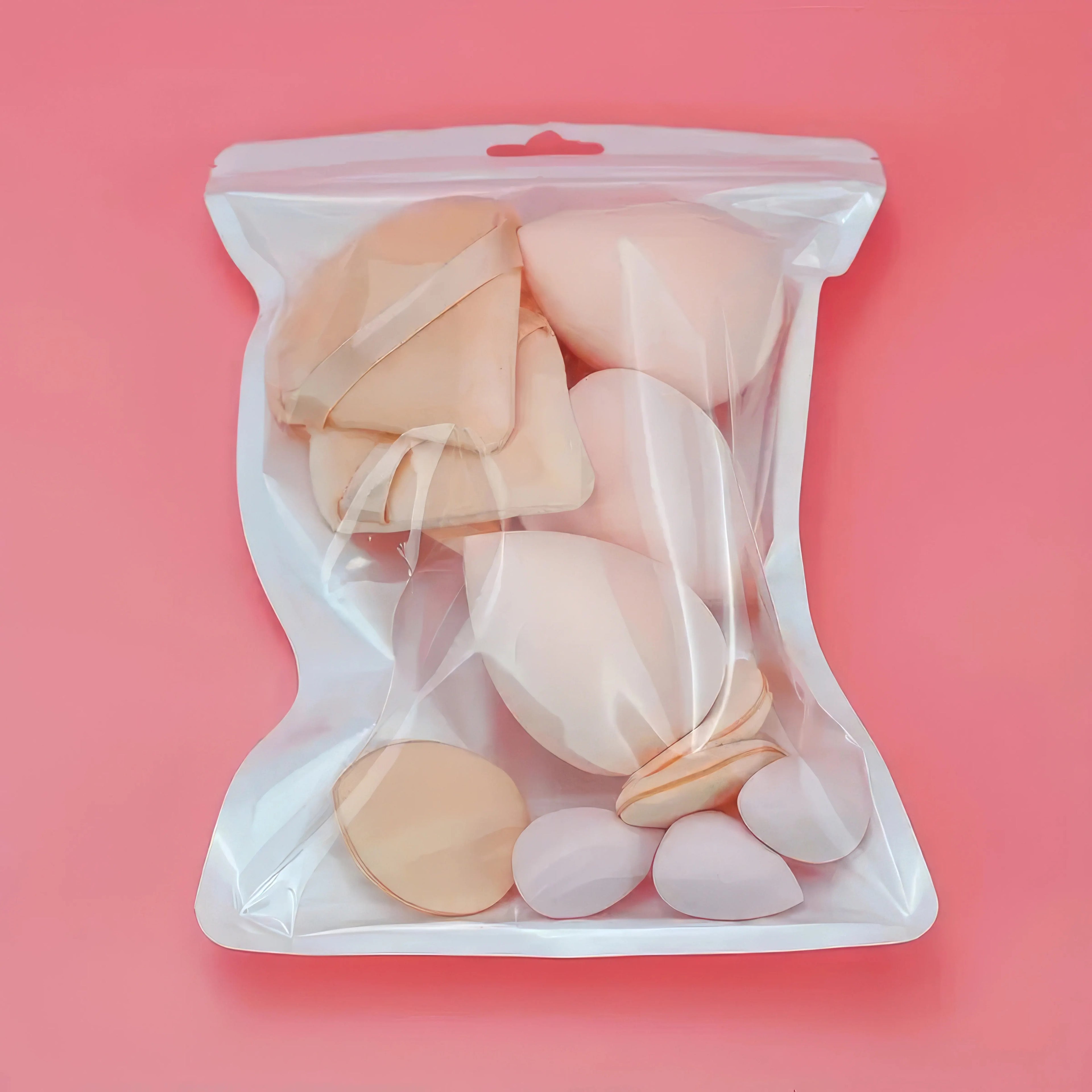 1 Set of Beauty Egg Suit Beige Color, Dry and Wet, No Powder, Suitable for Foundation Make-up and Concealer