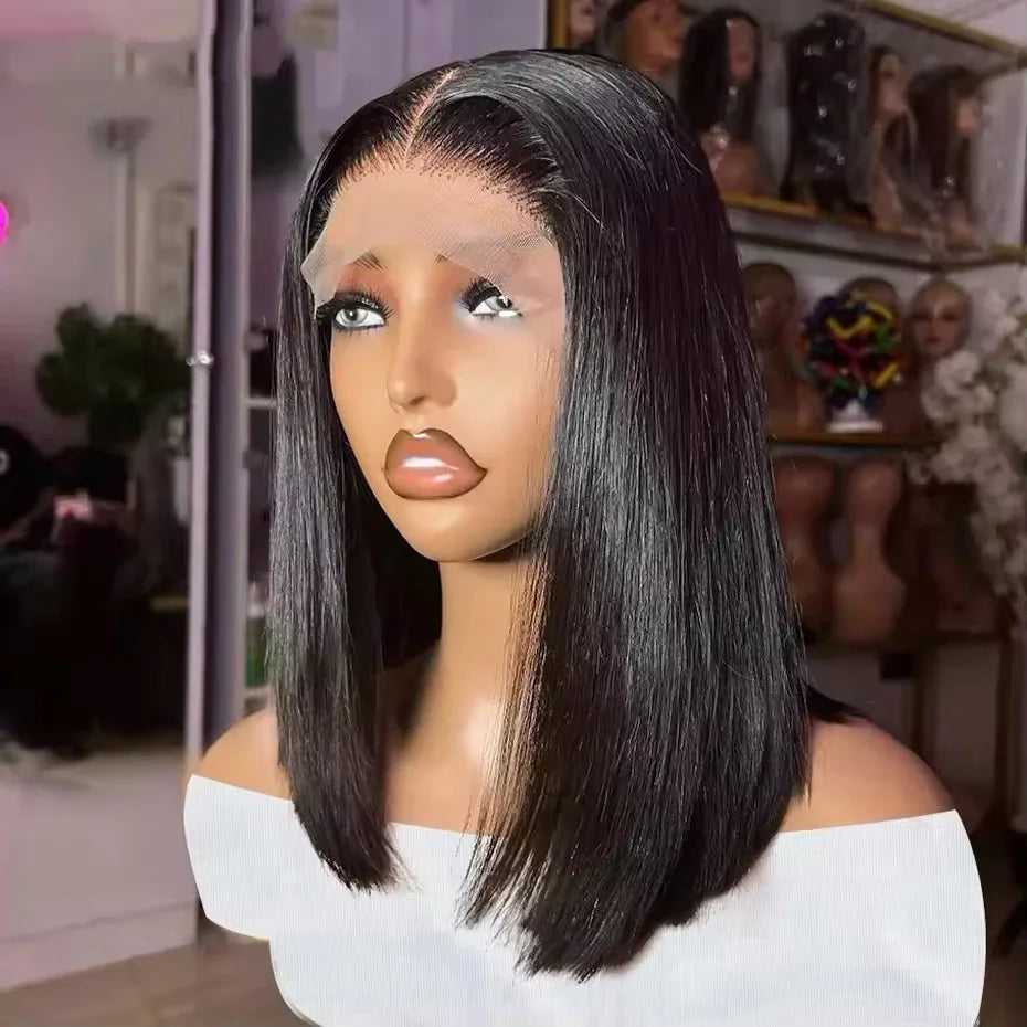 13x4 Pre Plucked Hairline Bob Human Hair Lace Front Wig Raw Vietnamese Transparent Lace Wig 13x6 Human Hair Straight Bob ON SALE