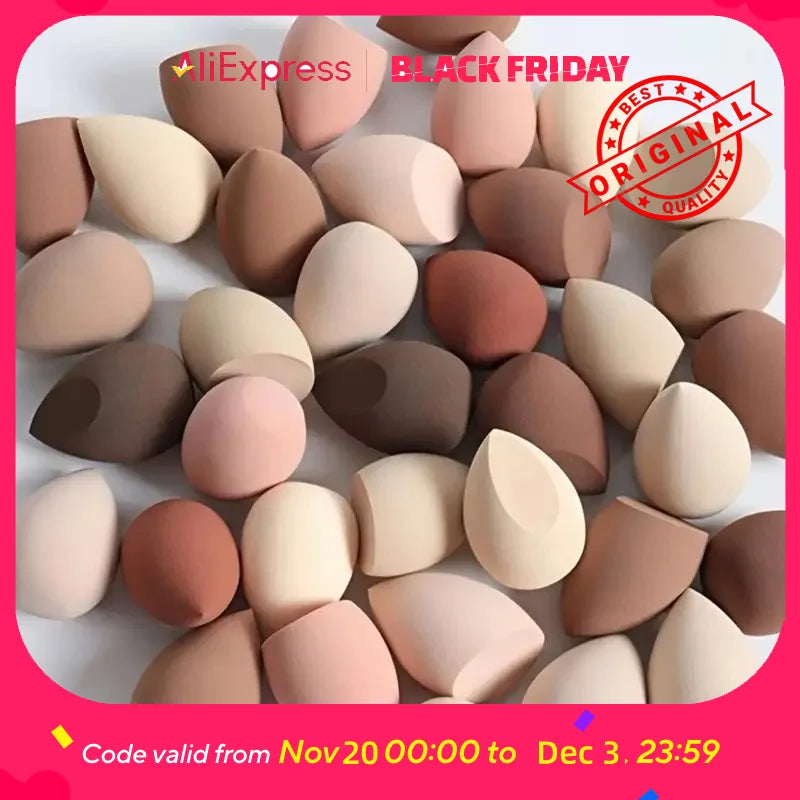 12-Pack Coffee Color Beauty Blenders - Flawless Foundation Application for Holiday Parties - Makeup Sponge Set