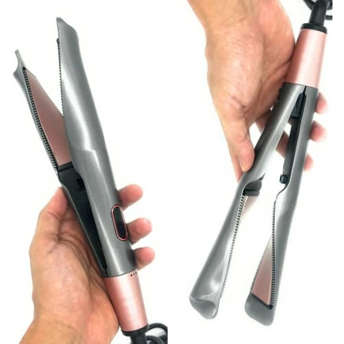 Hair Straightener And Curler 2 in 1 Ceramic Tourmaline Twist Straightening Curling Hair Styling Flat Iron Tool Dual Voltage