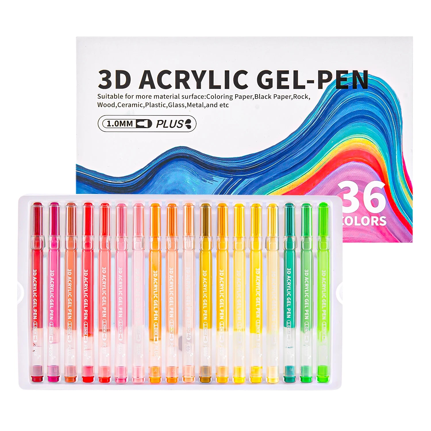 Glitter Gel Pens,Colored Pens for Black Paper&White Paper,1.0mm Point Pens,Large Capacity Ink Pens for Coloring,Writing,Drawing