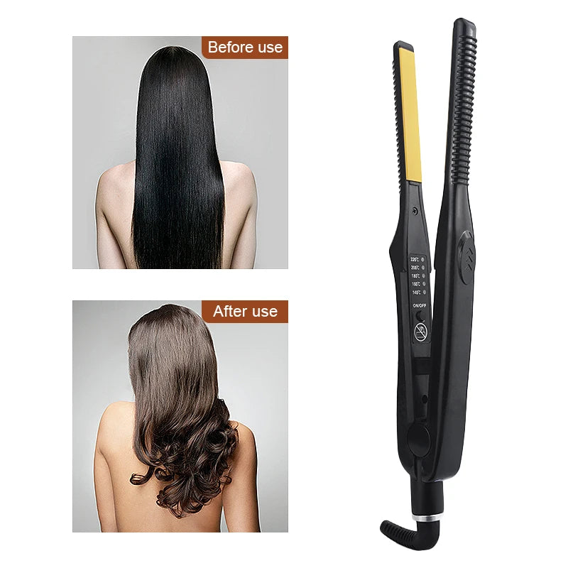 Hair Straightener And Curler 2 in 1 Ceramic Tourmaline Twist Straightening Curling Hair Styling Flat Iron Tool Dual Voltage