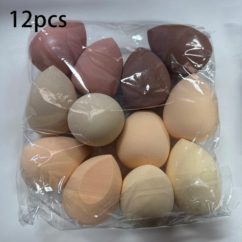 12-Pack Coffee Color Beauty Blenders - Flawless Foundation Application for Holiday Parties - Makeup Sponge Set