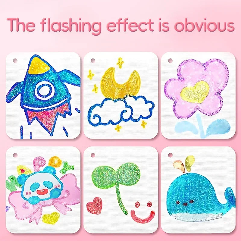 6 /8 /12 /18 /24 Colors 3D Jelly Pens /Retractable Glitter Gel Pens Handwriting Pens for Writing Notes Art Coloring Drawing DIY