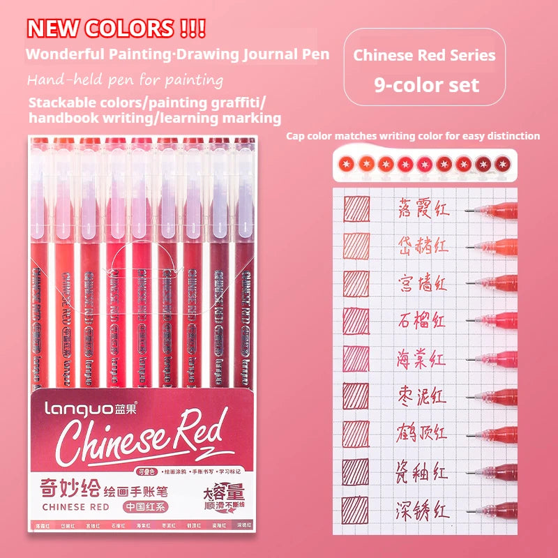 Color Gel Pen Set Kawaii Stationery Student Diary Pen Journaling Note Handbook Pen Color Gel Ink Pens Markers School Supplies