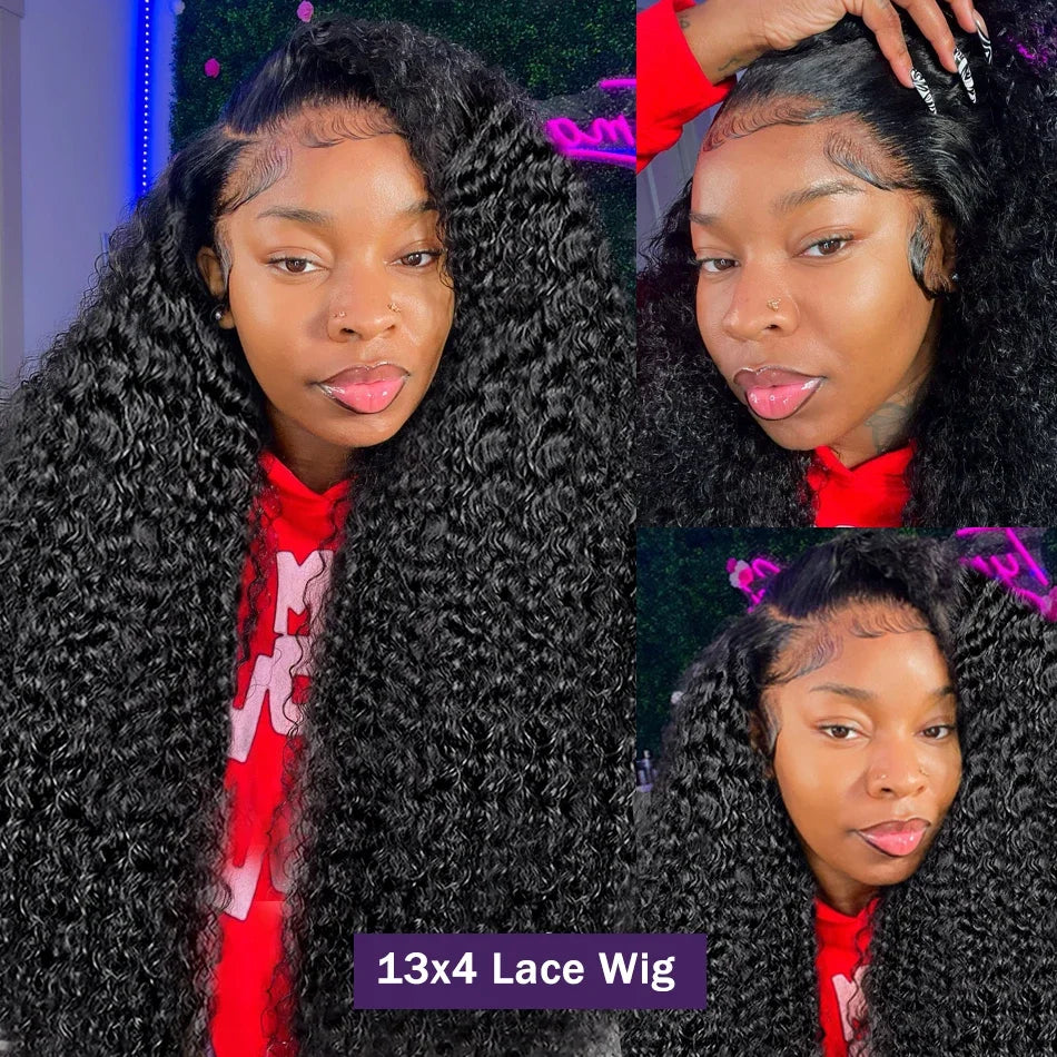 40 Inch Loose Curly 13x6 Hd Lace Front wigs Human Hair Wigs For Women Pre Plucked Brazilian Hair 13x4 Deep Wave Lace Frontal Wig