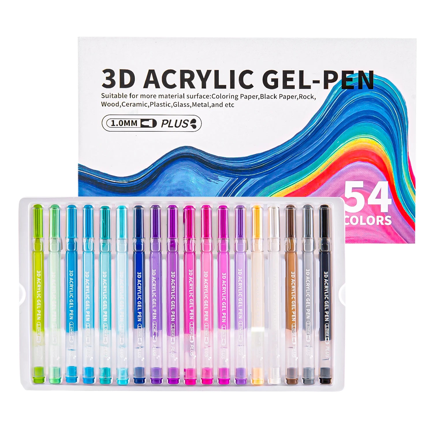 Glitter Gel Pens,Colored Pens for Black Paper&White Paper,1.0mm Point Pens,Large Capacity Ink Pens for Coloring,Writing,Drawing