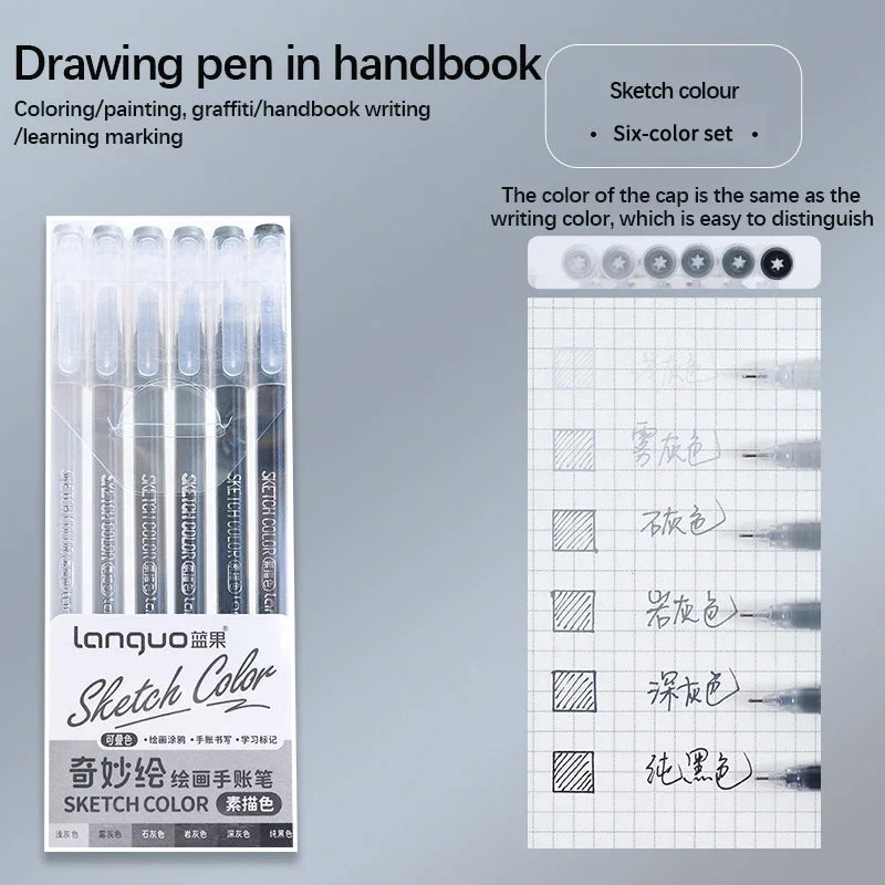 Color Gel Pen Set Kawaii Stationery Student Diary Pen Journaling Note Handbook Pen Color Gel Ink Pens Markers School Supplies