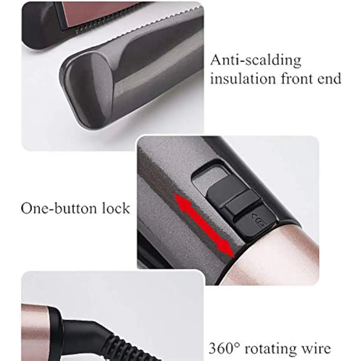 Hair Straightener And Curler 2 in 1 Ceramic Tourmaline Twist Straightening Curling Hair Styling Flat Iron Tool Dual Voltage