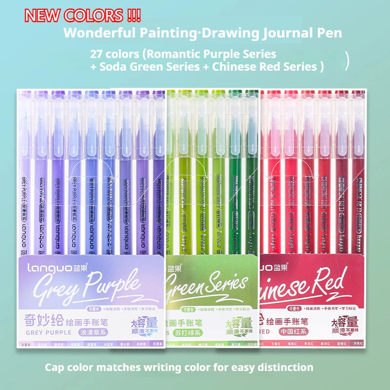 Color Gel Pen Set Kawaii Stationery Student Diary Pen Journaling Note Handbook Pen Color Gel Ink Pens Markers School Supplies