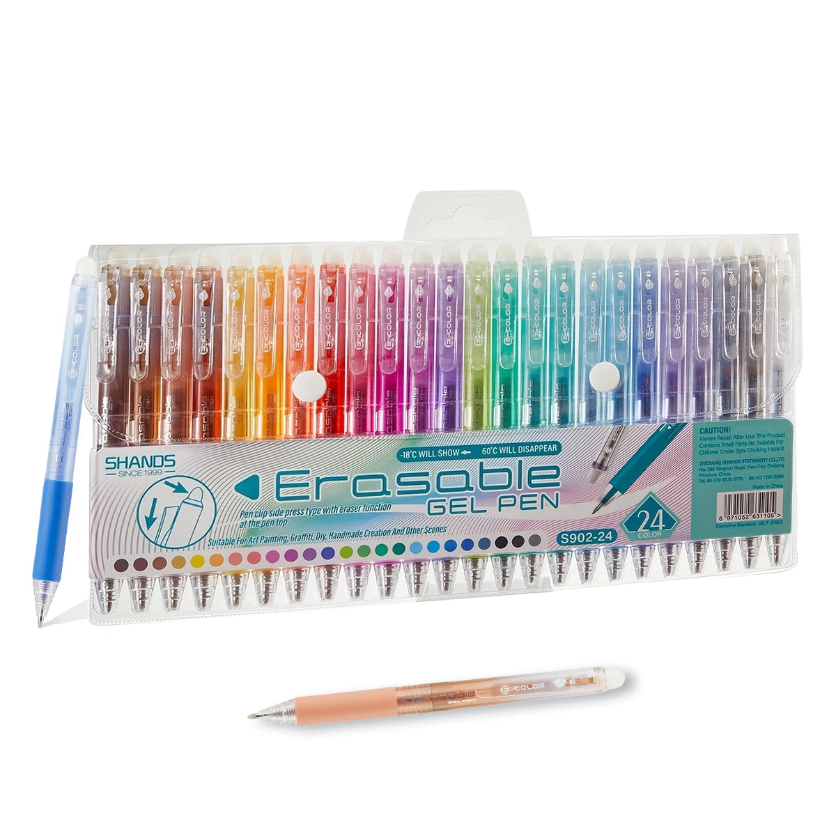 12/24/36 Color Retractable Gel Pen Set 0.7mm Fine Point Erasable Marking Pens for Drawing Coloring School Aesthetic Supplies