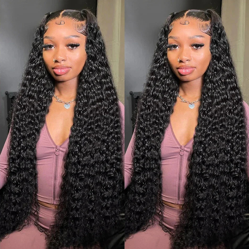 40 Inch Loose Curly 13x6 Hd Lace Front wigs Human Hair Wigs For Women Pre Plucked Brazilian Hair 13x4 Deep Wave Lace Frontal Wig