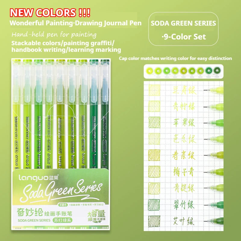 Color Gel Pen Set Kawaii Stationery Student Diary Pen Journaling Note Handbook Pen Color Gel Ink Pens Markers School Supplies