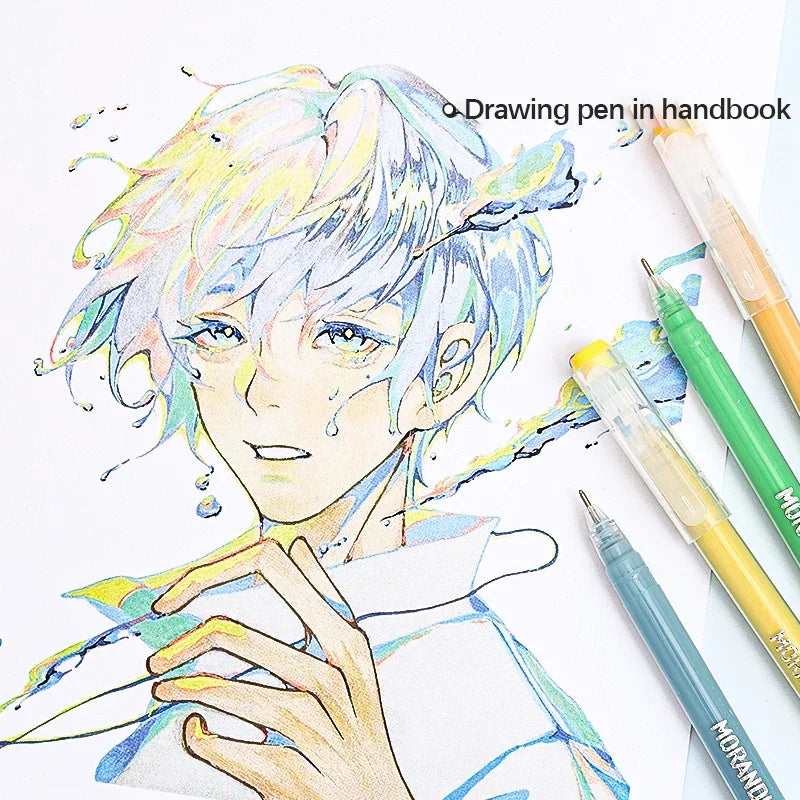 Color Gel Pen Set Kawaii Stationery Student Diary Pen Journaling Note Handbook Pen Color Gel Ink Pens Markers School Supplies